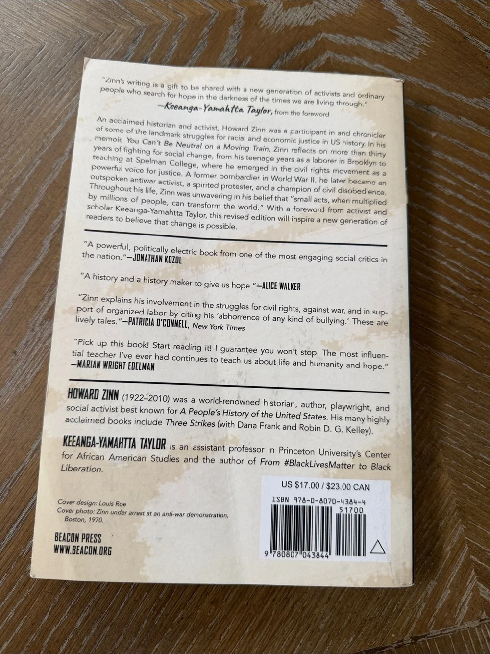 You can’t be neutral on a moving train a personal history by Howard Zinn